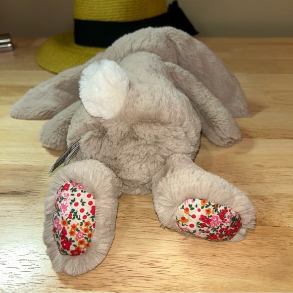 Jellycat Bashful Posy Blossom Bunny Beige Floral Ears Feet Medium Retired 12” - Picture 9 of 15